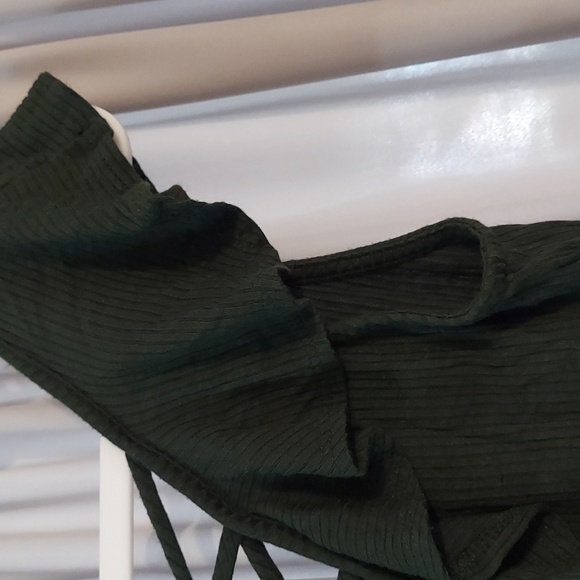 Pine Green Ribbed Body Suit - Picture 4 of 7